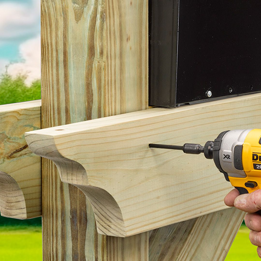 TimberLOC screw used to build a fense